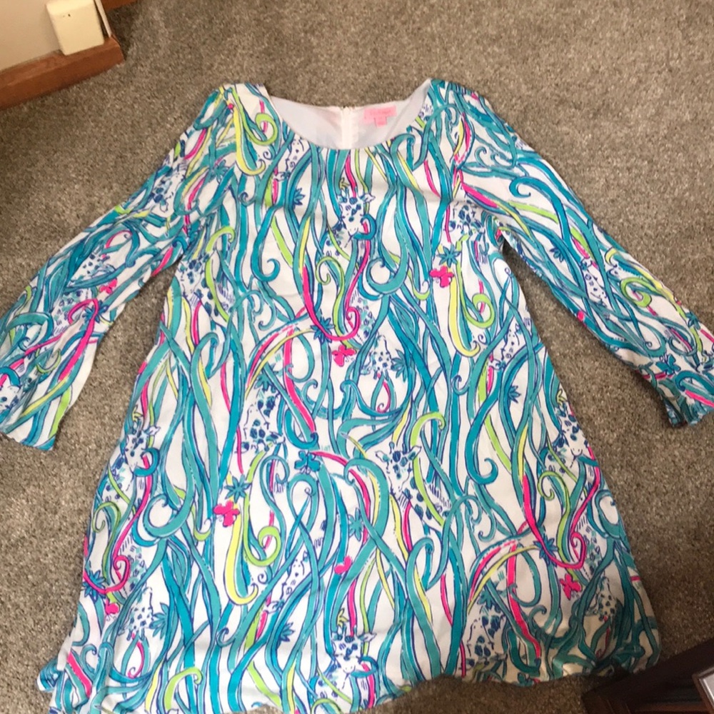 Lilly pulitzer long sleeve dress giraffe print